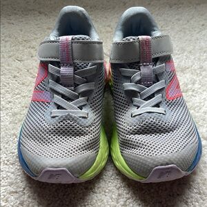 New Balance Kids Gray and Pink Athletic Shoes